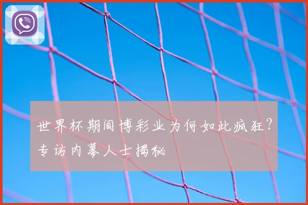 世界杯期间博彩业为何如此疯狂？专访内幕人士揭秘